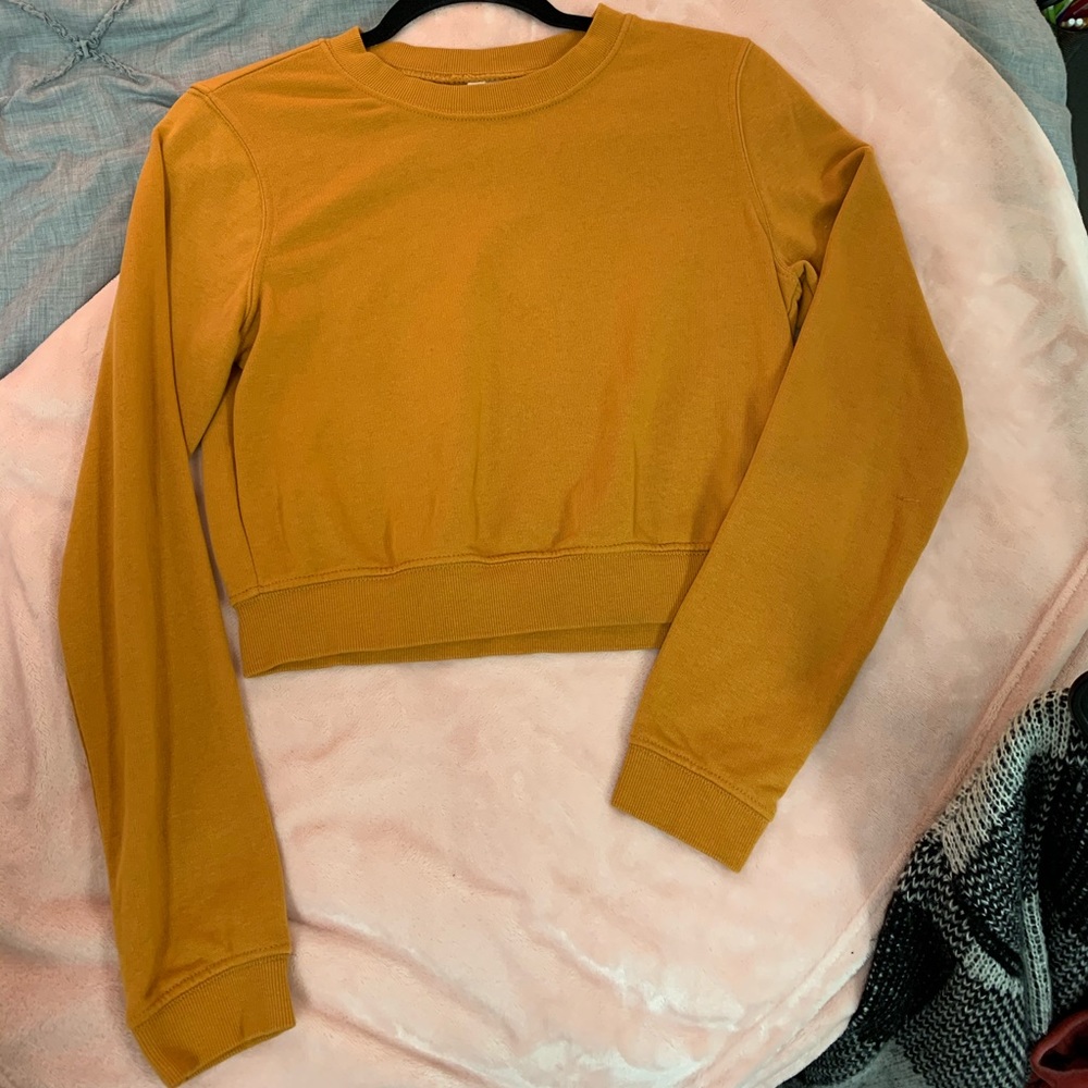 Yellow cropped sweater